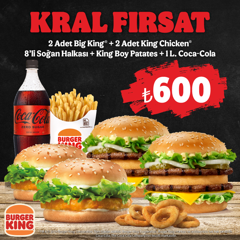 burger king evde kal menu